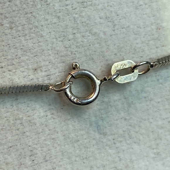 Sterling Silver Our Lady Aparecida w/Marcasite Stone Necklace by Caetanna Brazil - Picture 4 of 5